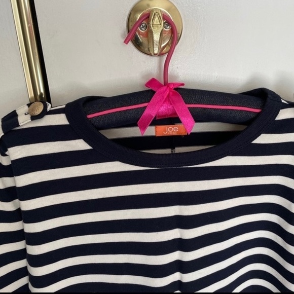 Joe Fresh Dresses & Skirts - Joe Fresh Striped Jersey Dress Epaulettes Cotton Knit  Stripes Dress M